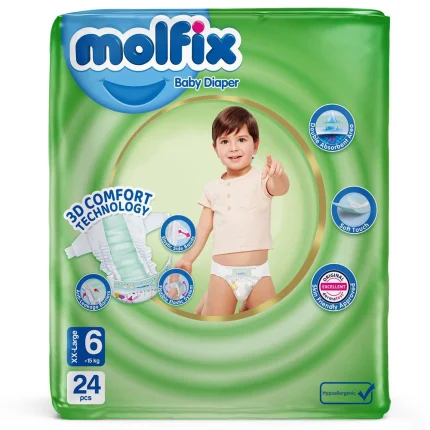 پوشک مولفیکس- دوقلو سایز6- 24عددی