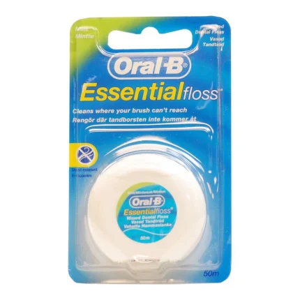 نخ دندان اورال بی- اورجینال گرد اسنشال 50 متر زرد رنگ