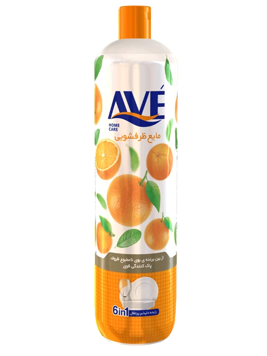6260010509779 مایع ظرفشویی استوانه ای اوه- نارنجی 6در1-رایحه پرتقال 1لیتری - تصویر 1