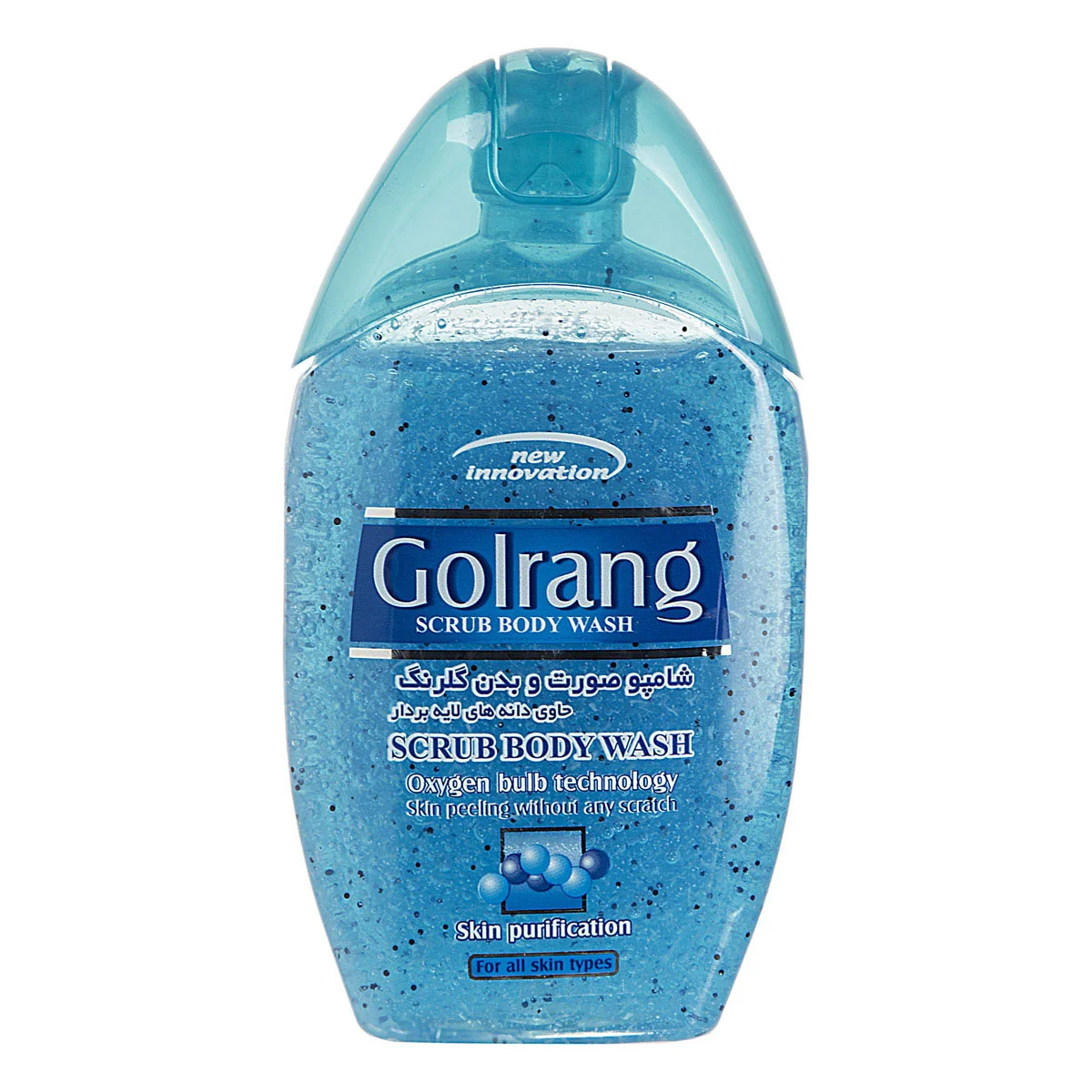 6260010518160 شامپو بدن اسکراب گلرنگ- آبی 280گرمی - تصویر 1