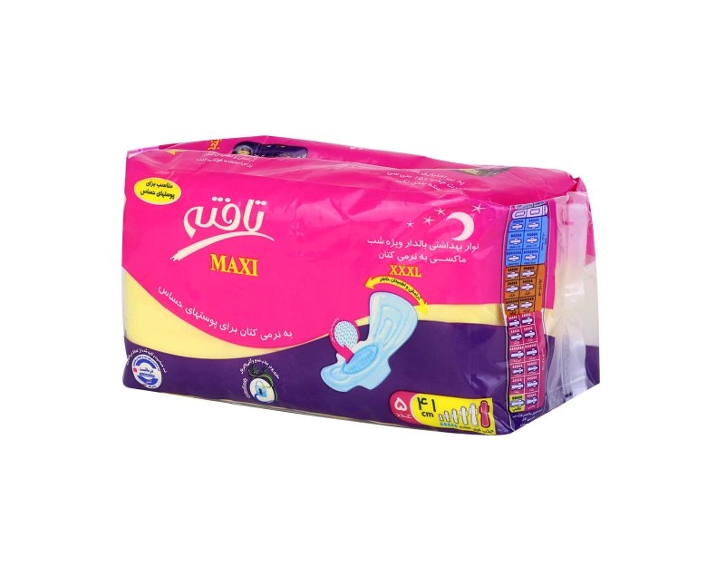 6260124518049 نوار بهداشتی تافته- (ساده کتان) ماکسی ویژه شب کد1110 - تصویر 1