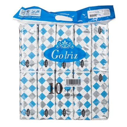دستمال کاغذی گلریز- دیاموند200برگ 10عددی