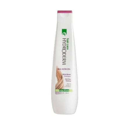 هیدرودرم- شامپو براق کننده و ضد وز موی سرسیلک کراتین 400 میل