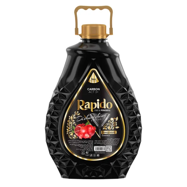 6260204505679 مایع ظرفشویی راپیدو- ذغالی انار مشکی 3000گرم - تصویر 1