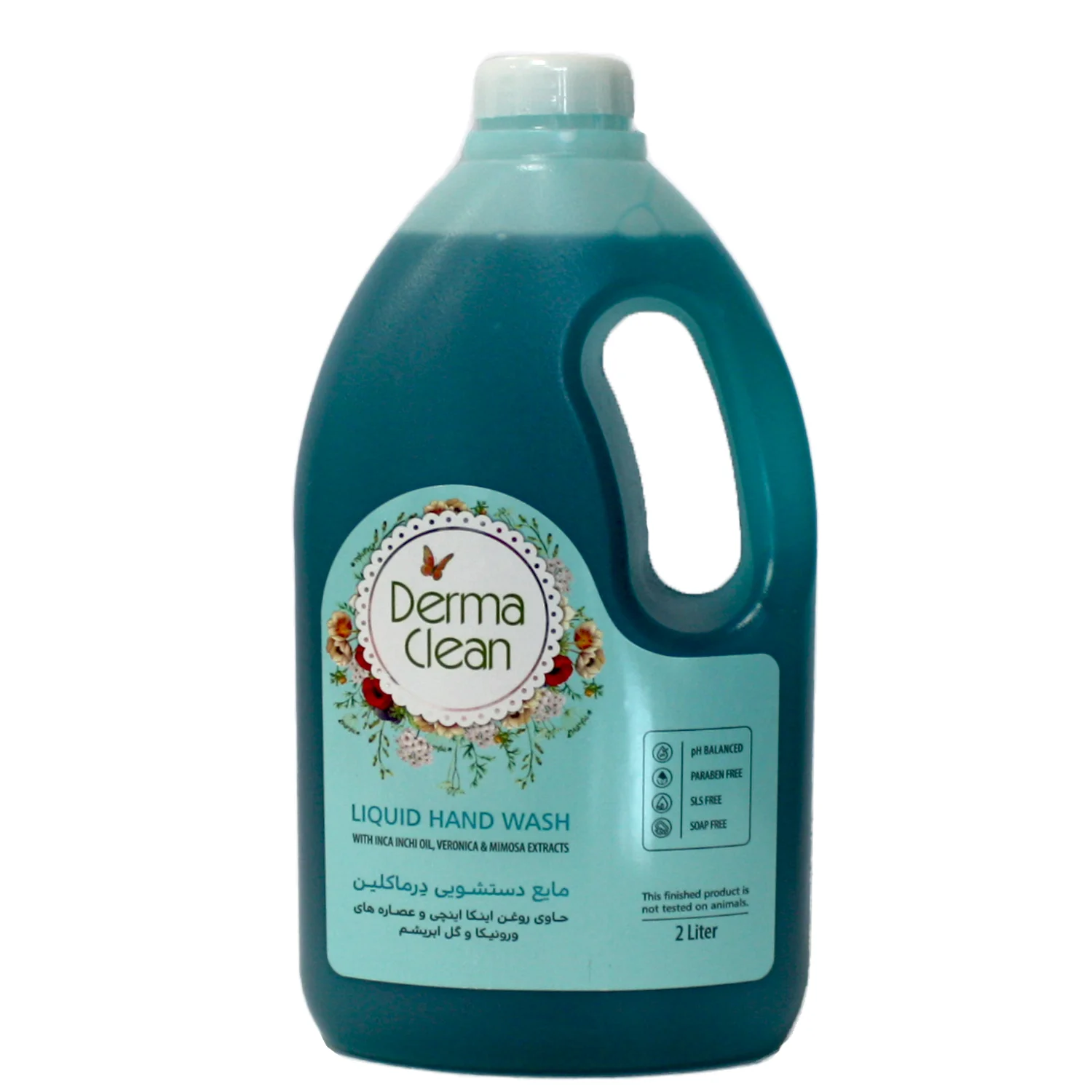 6260374001438 مایع دستشویی درماکلین- شفاف گل ابریشم 2لیتری - تصویر 1
