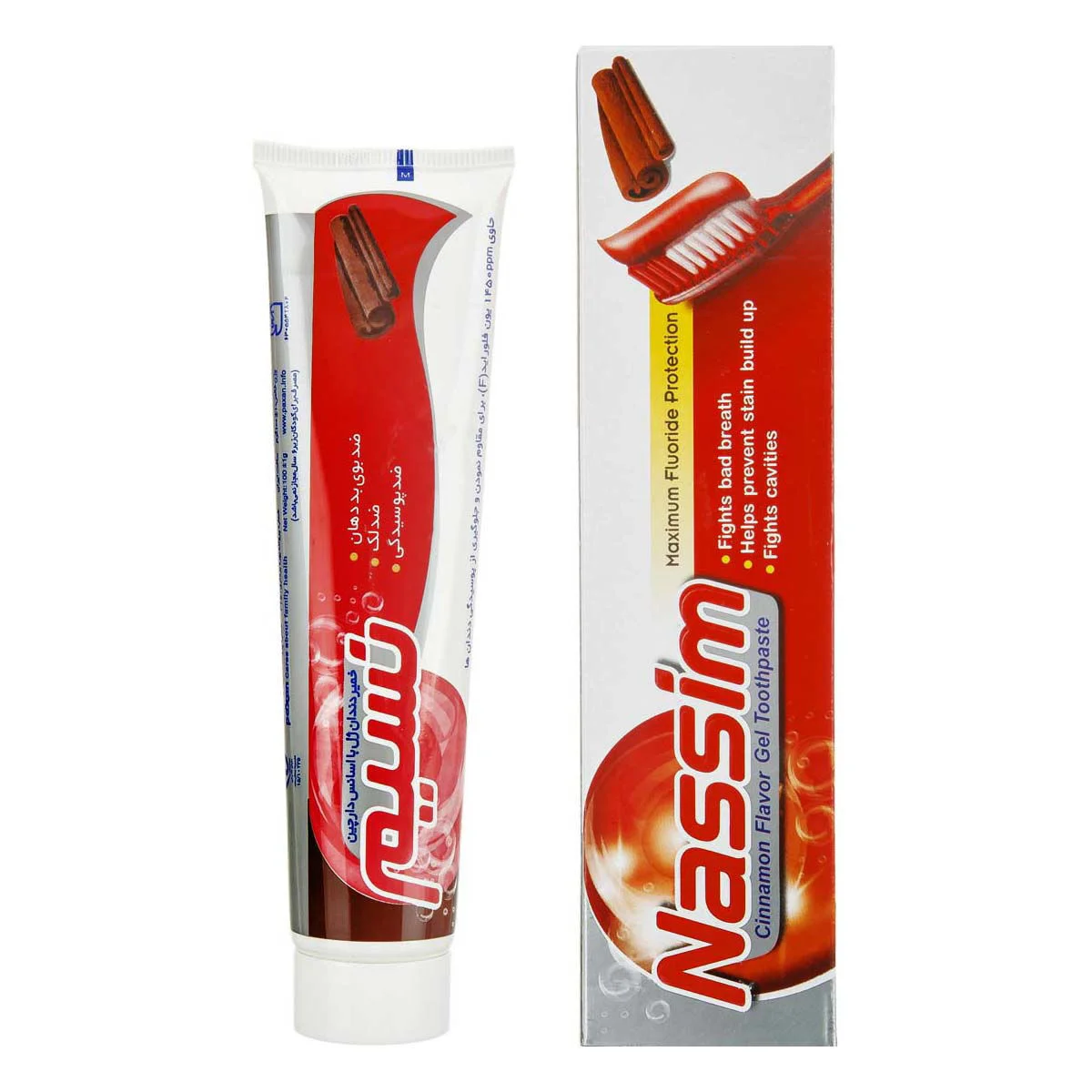 6260462478012 خمیر دندان ژل نسیم - دارچین 100 گرمی - تصویر 1