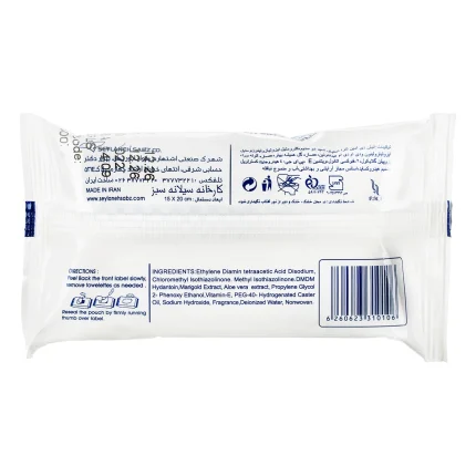 دستمال مرطوب  نینو- پاک کننده دست و صورت 10 عددی