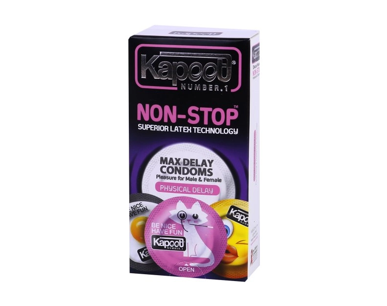 6260623331040 کاندوم کاپوت- فویل مربع نان استاپ 10 عددی - تصویر 1