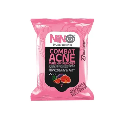 دستمال مرطوب آرایش پاک کن نینو- ضد آکنه 27 برگی