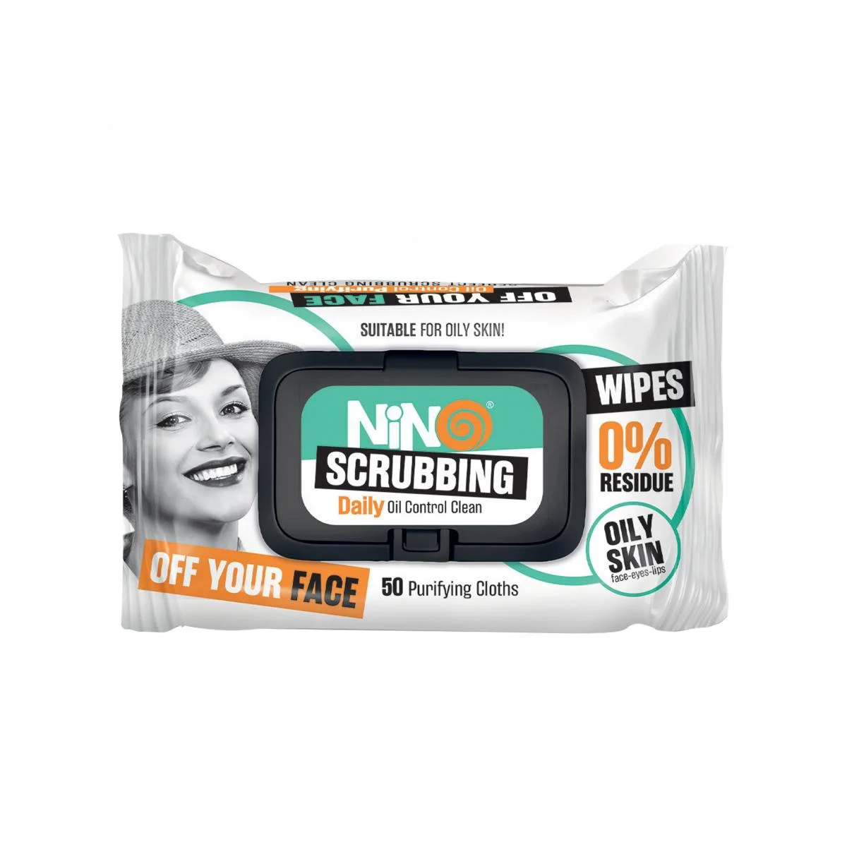 6260623340707 دستمال مرطوب آرایش پاک کن نینو- مخصوص پوست چرب 50 برگ - تصویر 1