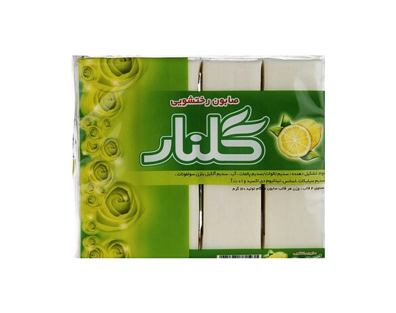 6261101333013 صابون رختشویی گلنار - سلفوندار 160 گرمی 4 قالبی - تصویر 1