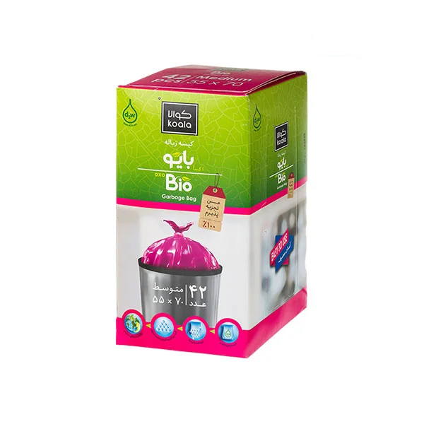 6261591801269 کیسه زباله 3رول کوالا- تجزیه پذیر 75*55 جعبه 42 عددی - تصویر 1