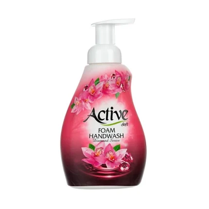 مایع دستشویی فوم دیاموند اکتیو- صورتی 500گرمی