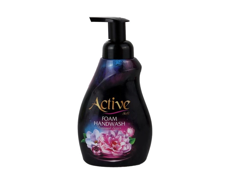 6262825805626 مایع دستشویی فوم دیاموند اکتیو- مشکی 500گرمی - تصویر 1