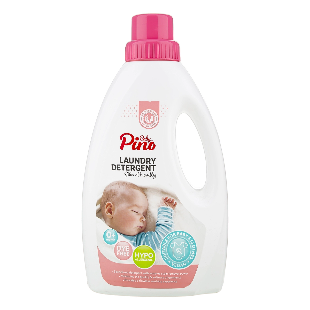 6263150401200 مایع لباسشویی پینوبیبی-صورتی مخصوص لباس نوزاد و کودک 1لیتری - تصویر 1