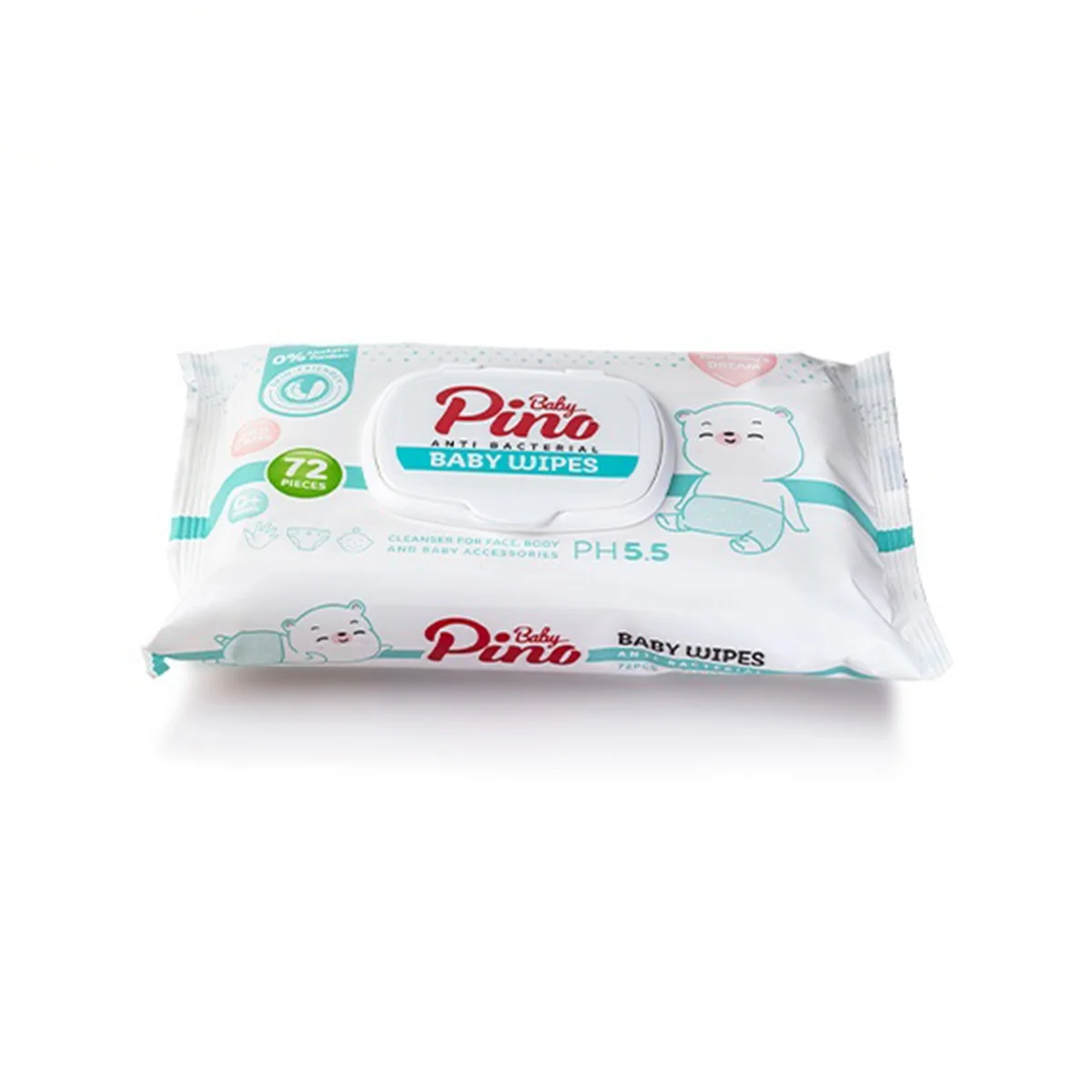 6263150401392 دستمال مرطوب کودک- پینوبیبی 72عددی - تصویر 1