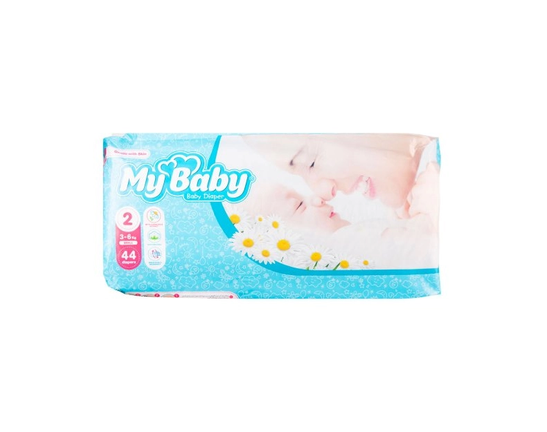6263957100092 پوشک مای بیبی- آبی سایز2- اکوجدید 44عددی - تصویر 1