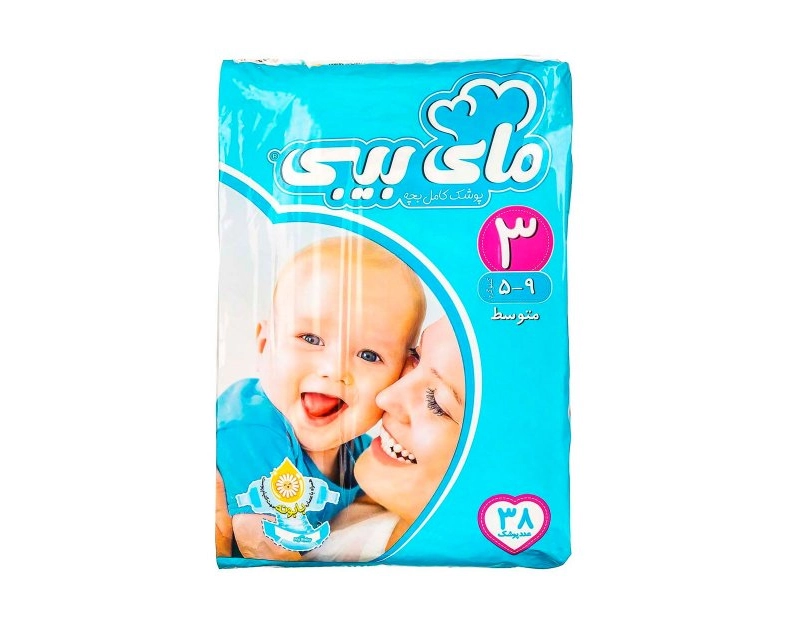 6263957100108 پوشک مای بیبی- آبی سایز3- اکوجدید 38عددی - تصویر 1