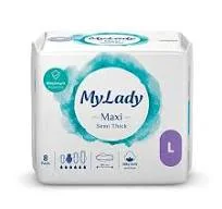 نوار بهداشتی مای  لیدی- (ساده کتان) مکسی جدید کتان سایز لارج 8عددی