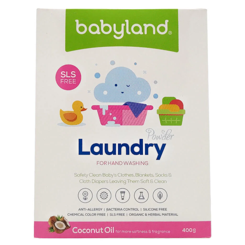 6264707015963 پودر صابون رختشویی بیبی لند- با روغن نارگیل 400 گرمی - تصویر 1