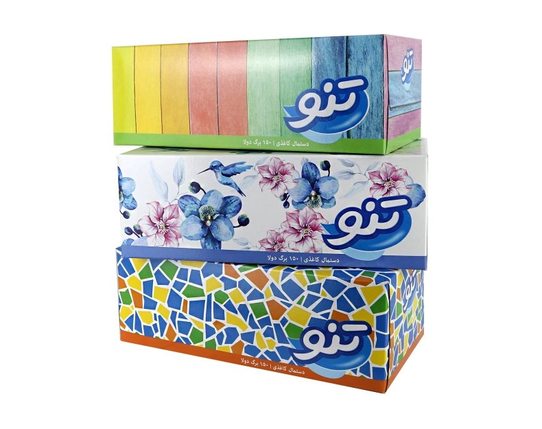 6266061102082 دستمال کاغذی تنو- 150برگ- دولایه - تصویر 1