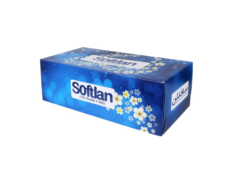 6267604411586 دستمال کاغذی سافتلن- 150برگ دولایه سری رویا - تصویر 1