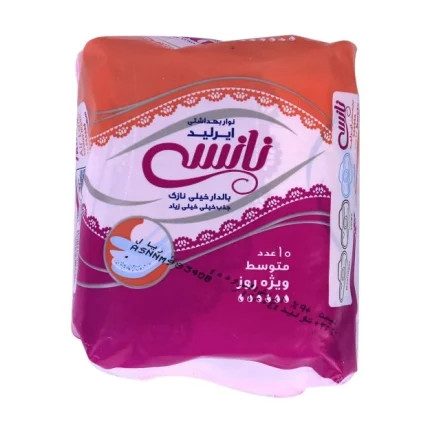 نوار بهداشتی نانسی- (ساده) بالدار ایرلید متوسط نارنجی 10عددی