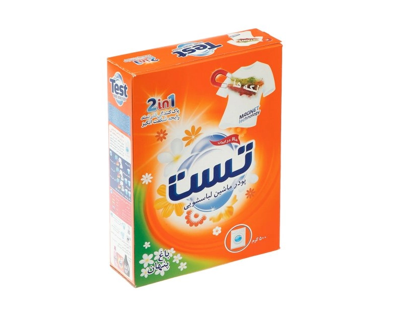 6269211300017 پودر لباسشویی تست-ماشینی باغ پنهان جعبه 500گرم - تصویر 1