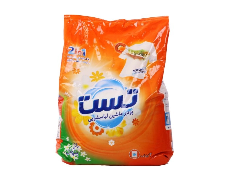 6269211300024 پودر لباسشویی ماشینی تست-باغ پنهان 2کیلویی - تصویر 1