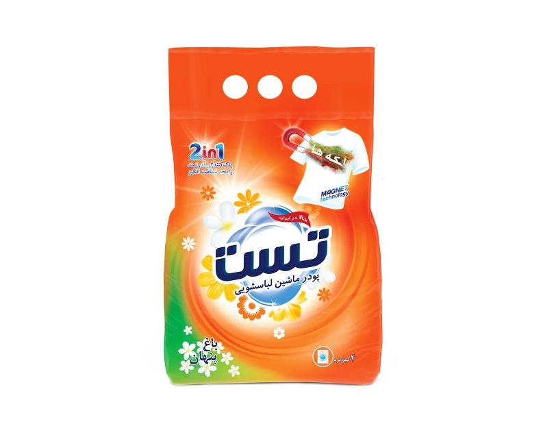 6269211300031 پودر لباسشویی تست- ماشینی باغ پنهان 4کیلویی - تصویر 1