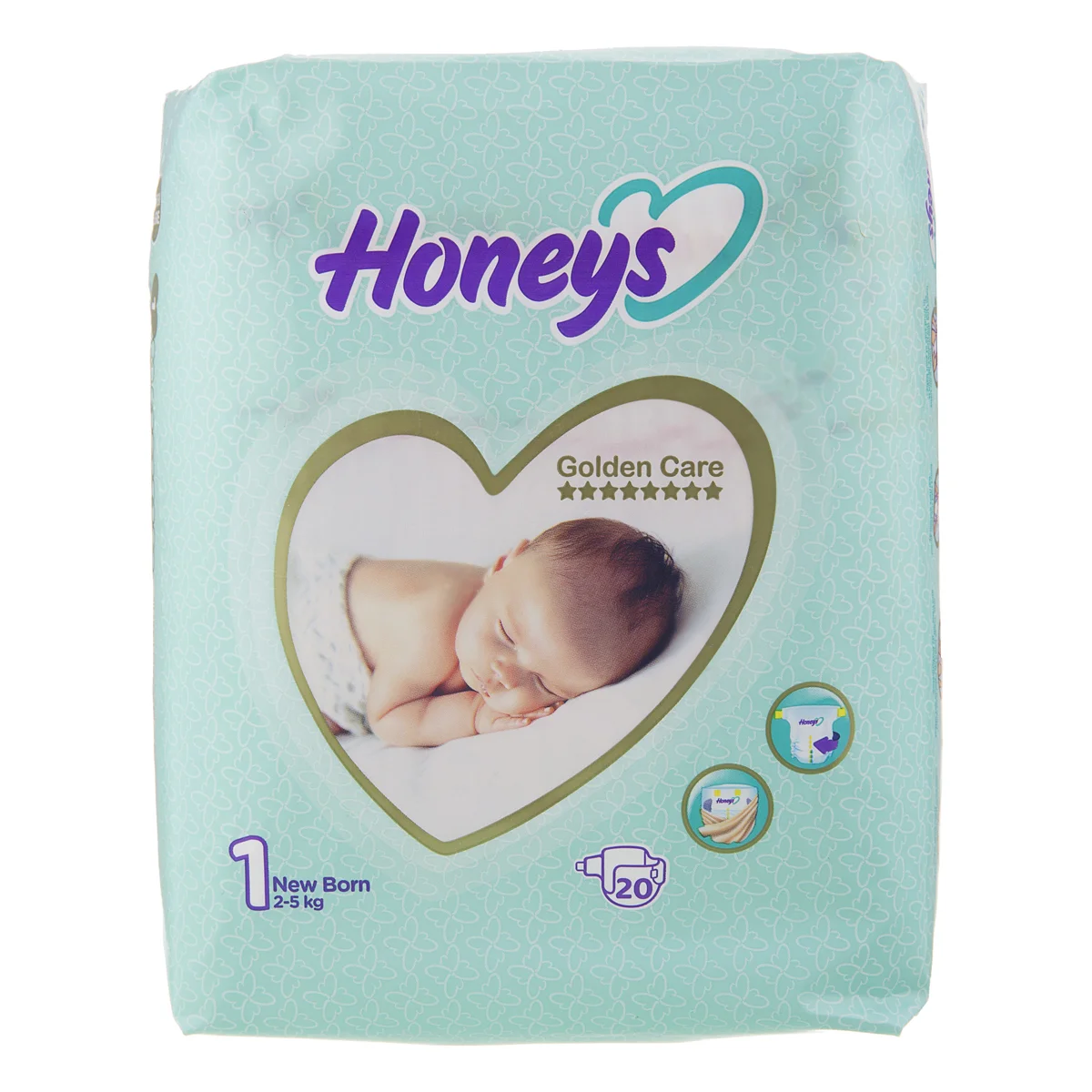 6269222100460 پوشک کامل بچه هانیز- سایز1 20عددی - تصویر 1