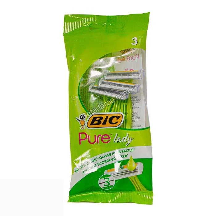 6269223100896 بیک- سه تیغه پیور سبز بسته 3عددی - تصویر 1