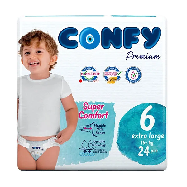 8697924597567 پوشک کودک کانفی- پرمیوم سایز6 - 24 عددی-پایا - تصویر 1