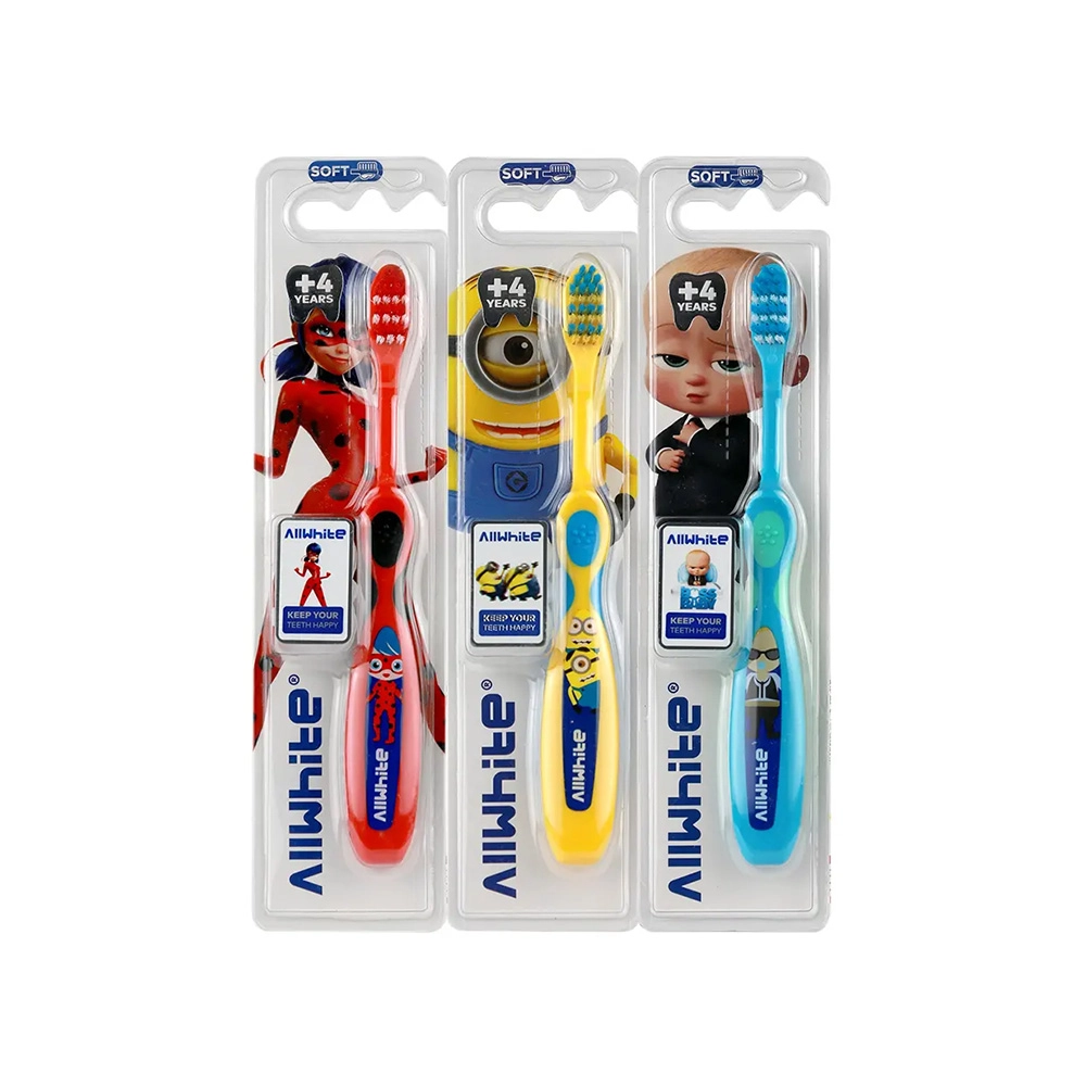 6261670804853 مسواک کودک آل وایت- بالای 4 سال نرم قابدار - تصویر 1
