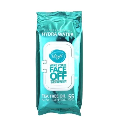 دستمال مرطوب دافی-  پاک کننده آرایش هیدرا واتر درب دار 55عددی