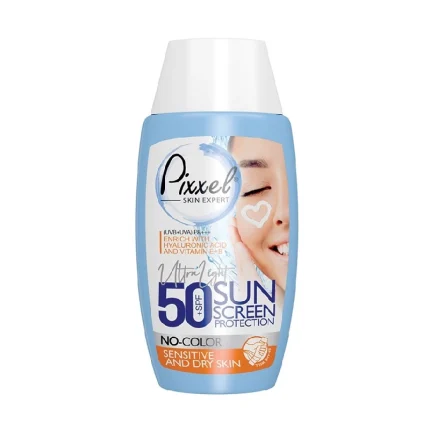پیکسل-کرم ضدآفتاب بدون رنگ- پوست حساس تانرمال اس پی اف50