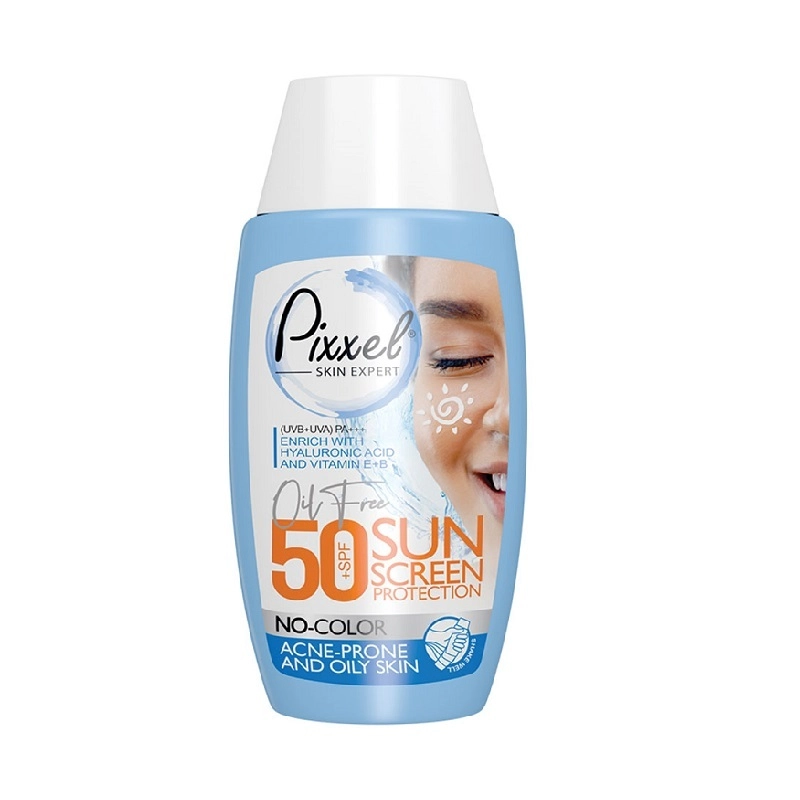 6260623341988 پیکسل-کرم ضدآفتاب بدون رنگ- پوست چرب وجوشدار- اس پی اف50 - تصویر 1