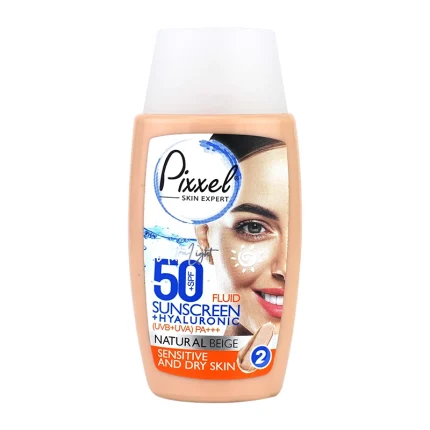 پیکسل-کرم ضدآفتاب بژطبیعی- پوست خشک وحساس- اس پی اف50