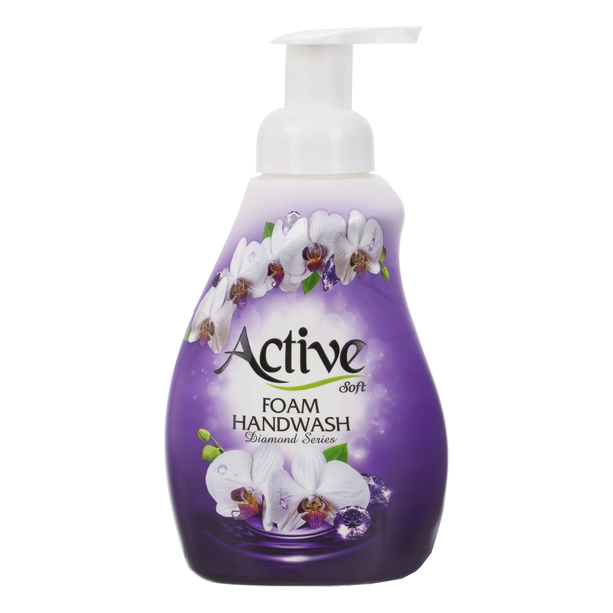 6262825805428 مایع دستشویی فوم دیاموند اکتیو- بنفش 500گرم - تصویر 1