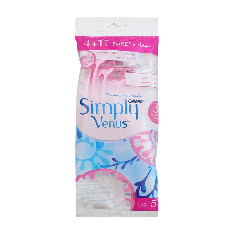 7702018069255 ژیلت: سه لبه ونوس سیمپلی 5عددی - تصویر 1