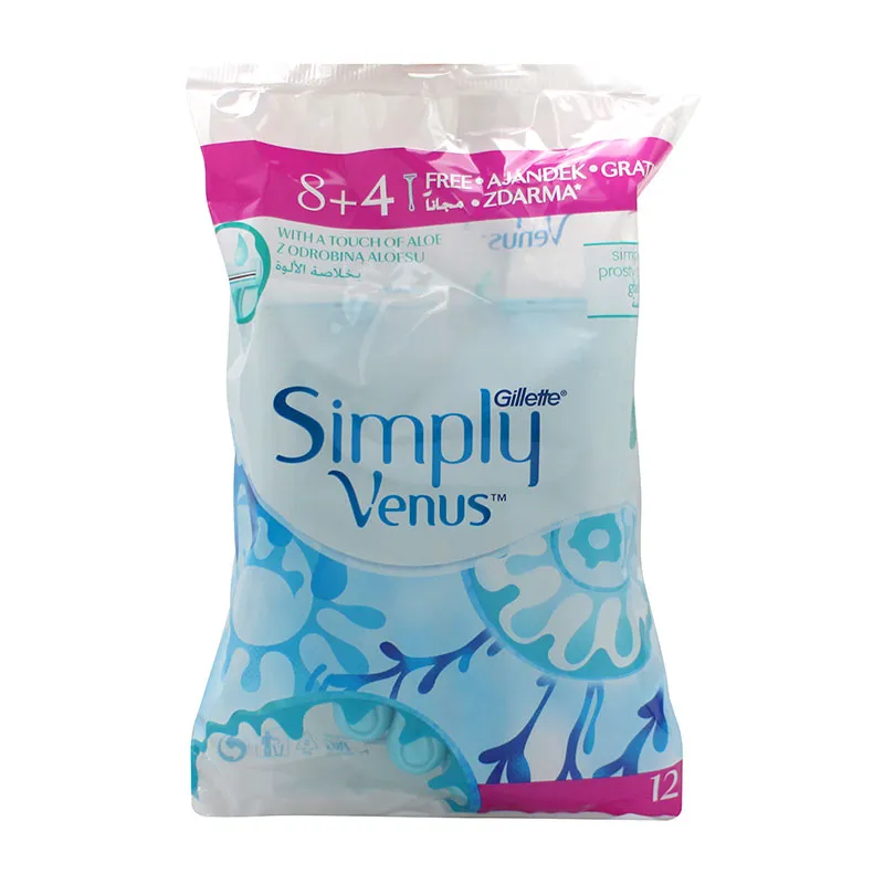 7702018069286 ژیلت: دو لبه ونوس سیمپلی 12 عددی - تصویر 1